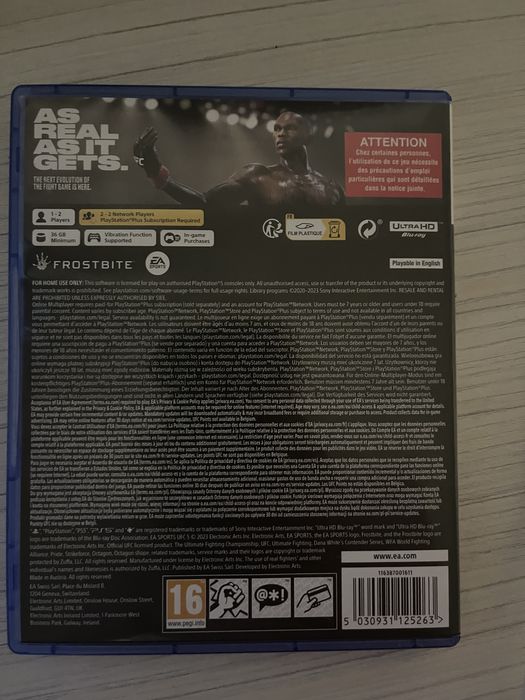 игра ufc5 за ps5