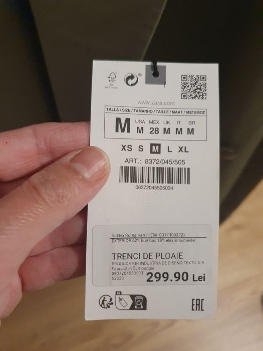 Trenci ZARA, nou, cu eticheta