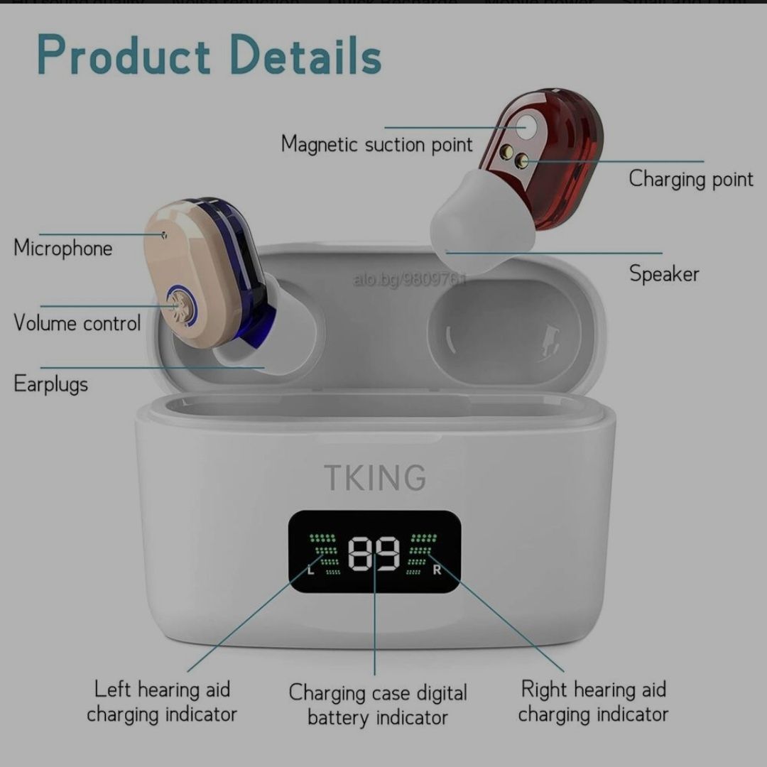 НОВО!слухови апарати TKING In-Ear