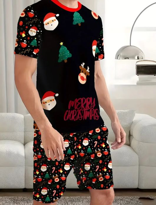 Set pijamale Crăciun damă/bărbați mărime S (damă) și L (bărbați)