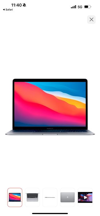 Ноутбук Apple MacBook Air 13" 2020 MGN63 256Gb Space Grey