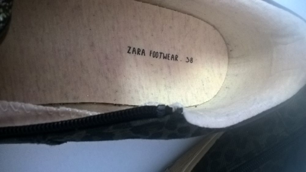 Нови Zara високи кецове 38 номер леопардов принт и декорация