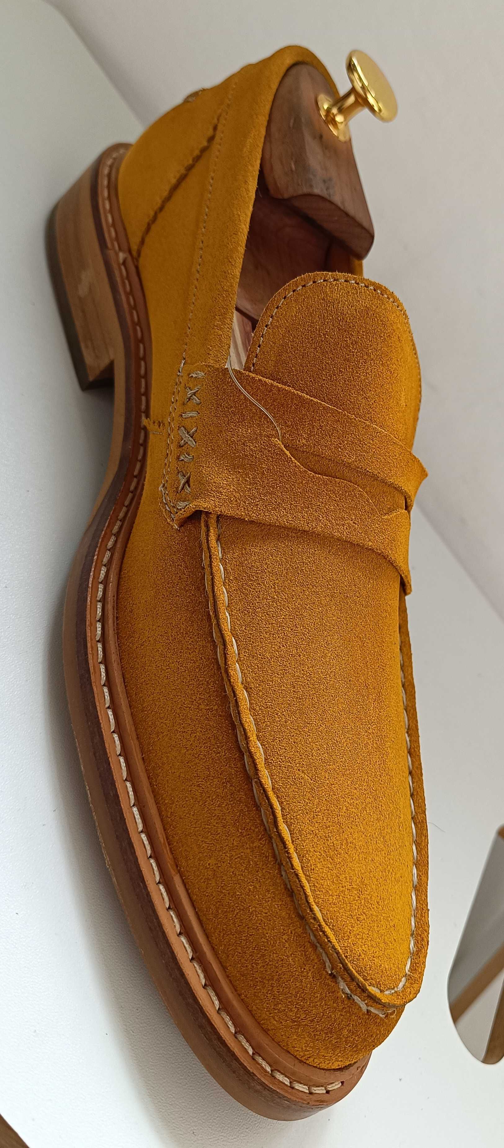 Pantofi loafer 42 penny lucrati manual Scotch & Soda NOI piele natural