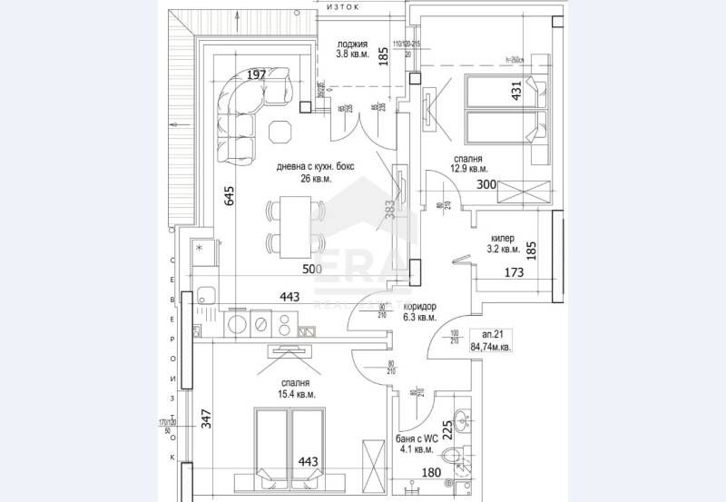Продава се Тристаен апартамент в Варна, Цветен квартал - 96 кв.м за 1969 €/кв.м - Снимка #1