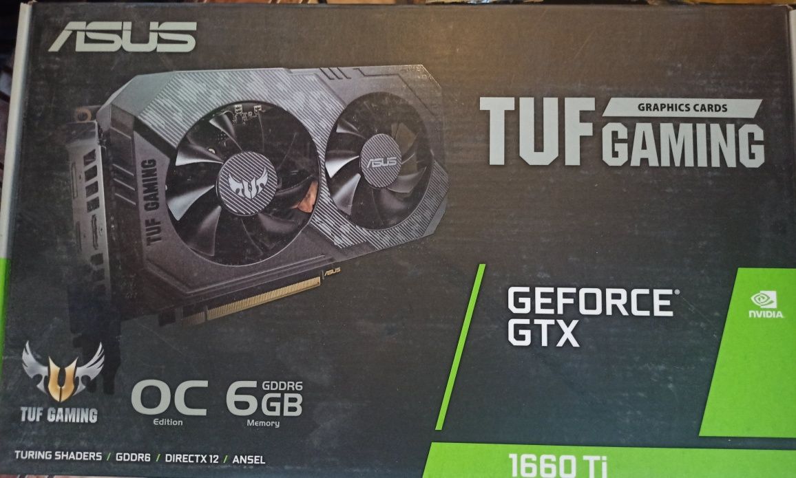 Видеокарта GeForce GTX 1660ti, 6 Gb, Asus