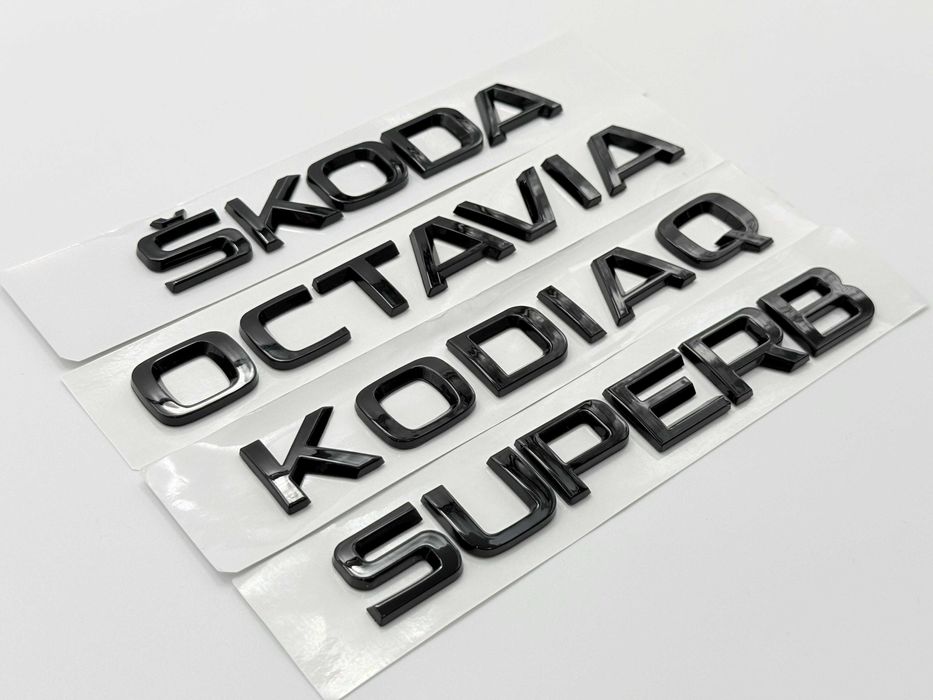 Emblema Compatibila SKODA Kodiaq/Superb/Octavia spate negru