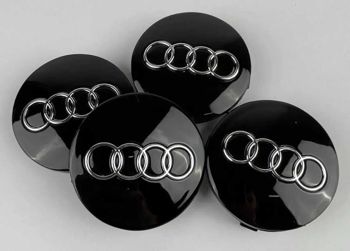 Capace Roti Sigle Embleme Jante AUDI 60mm / 68mm Negru / Gri