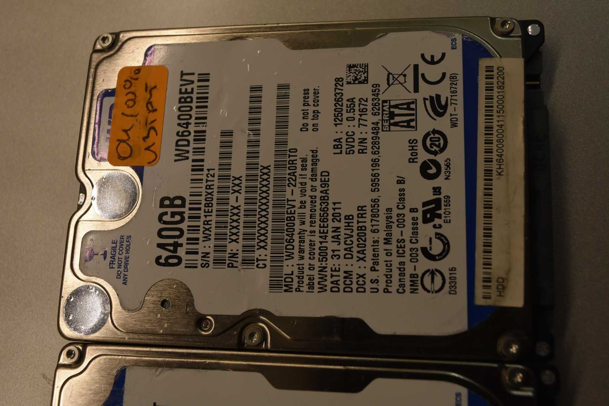 Western Digital Scorpio 640GB 8MB 5400rpm Хард диск за лаптоп