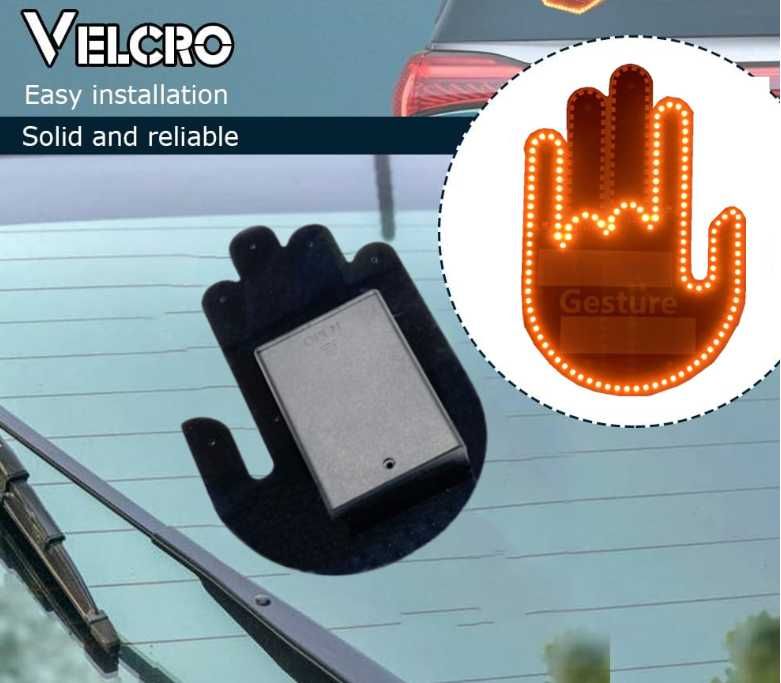 LED Индикатор за Кола Ръка с Емотикони подходяща за Превозни средства