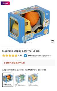 Masinuta Mappy Cisterna/Betoniera, 28 cm