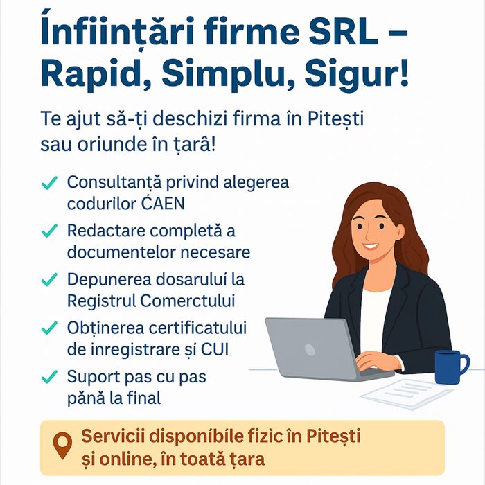 Infiintare Srl/Pfa, UBER/Bolt, StartUp Nation, conta, Caen rev3.