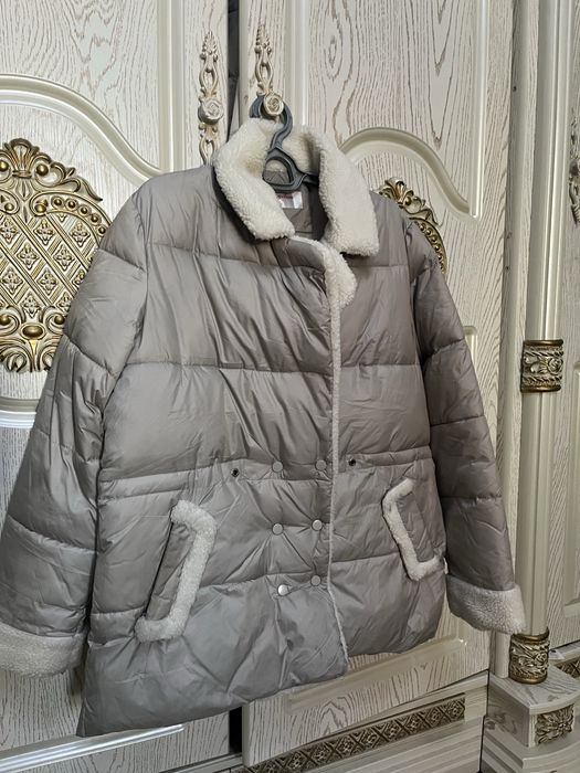 Куртка калын модный мятный цвет