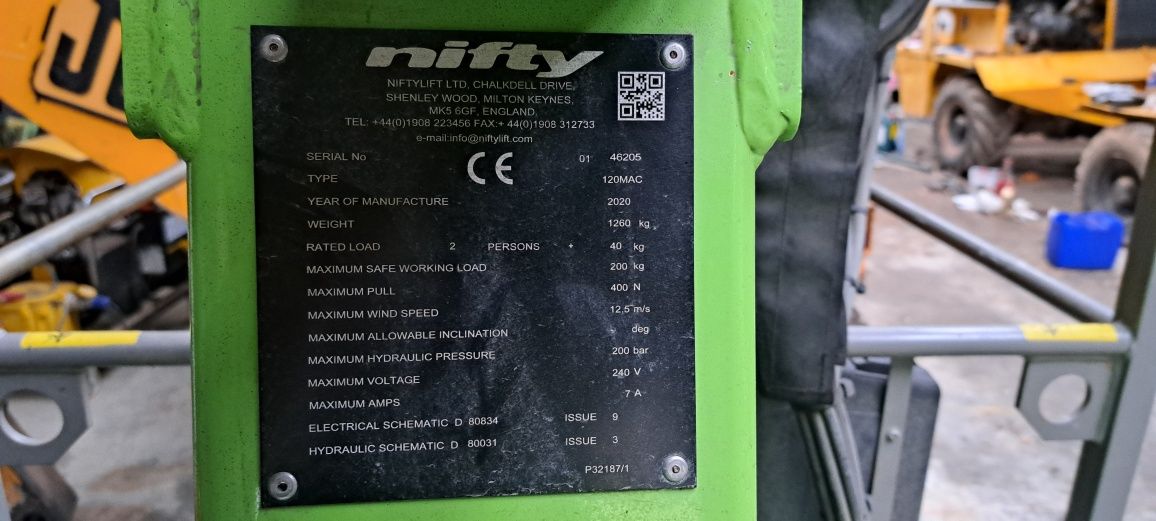 Nacela nifty lift 2020 29 h 12 m variante schimb