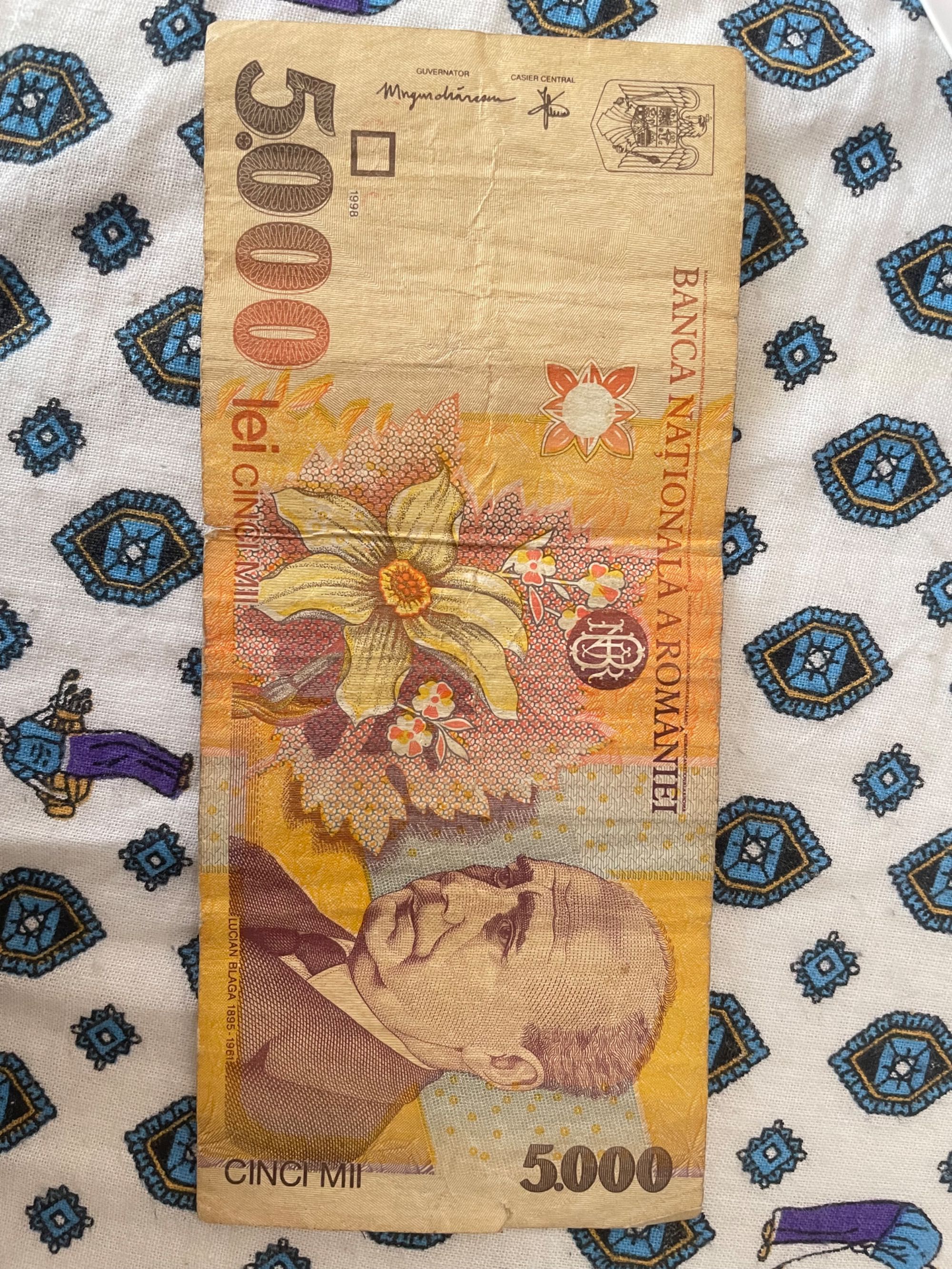 Bancnota 5000 lei,1998
