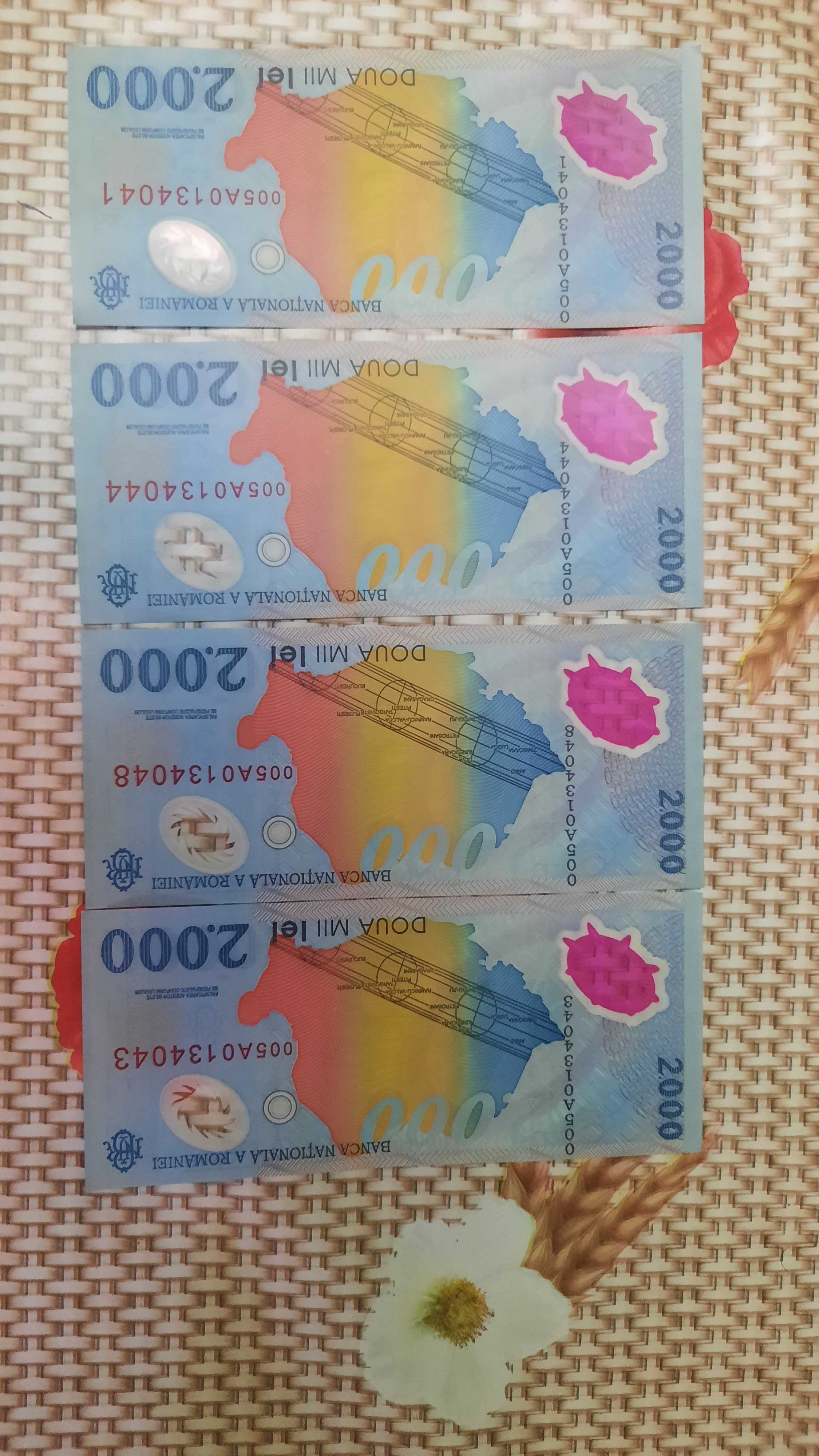Bani vechi-bancnota 2000 cu Eclipsa solara