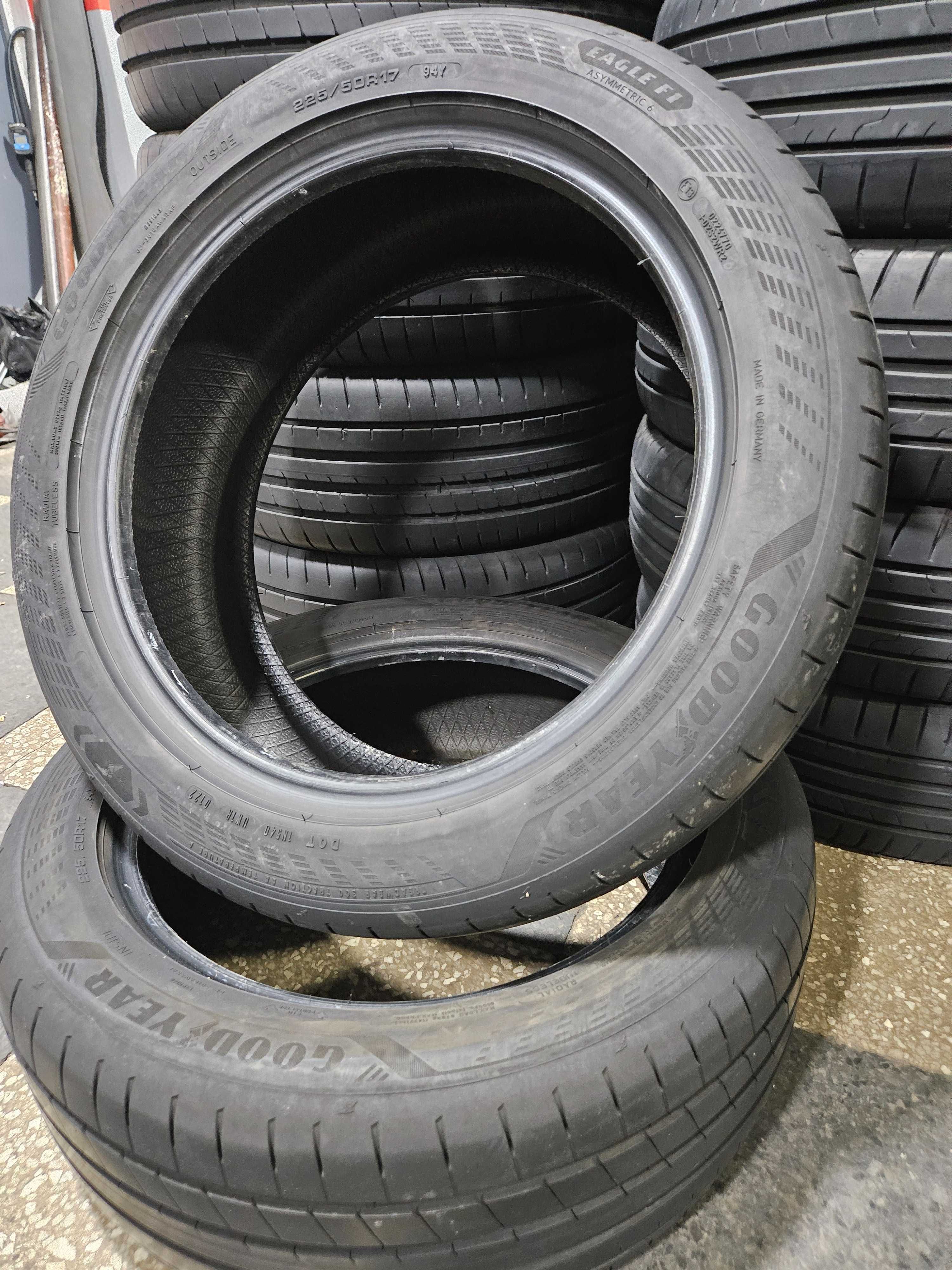 2бр 225/50/17 GOODYEAR 6мм грайфер дот:22г безплатен монтаж