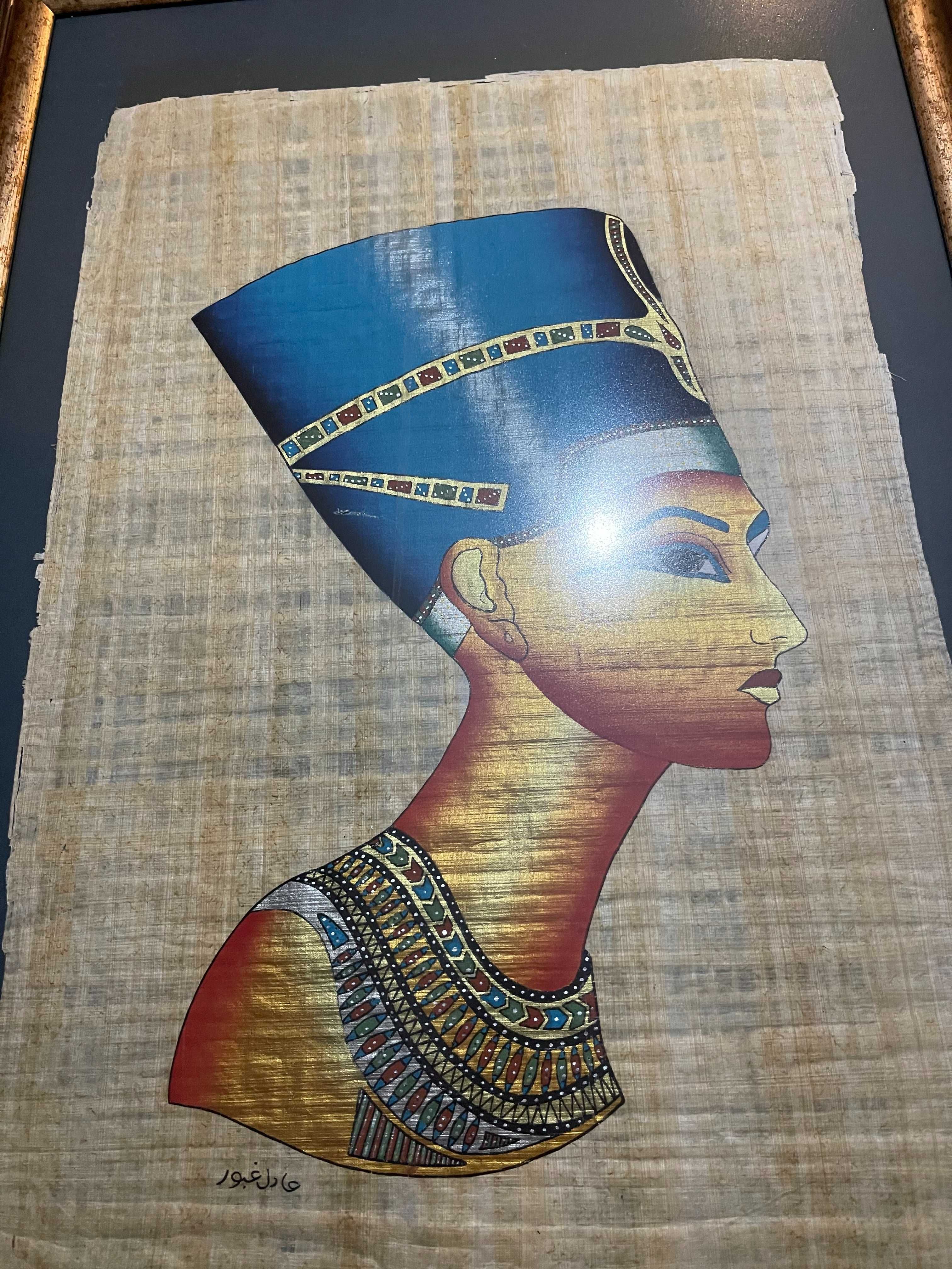 Картина на папирусе "Нефертити" из Египта