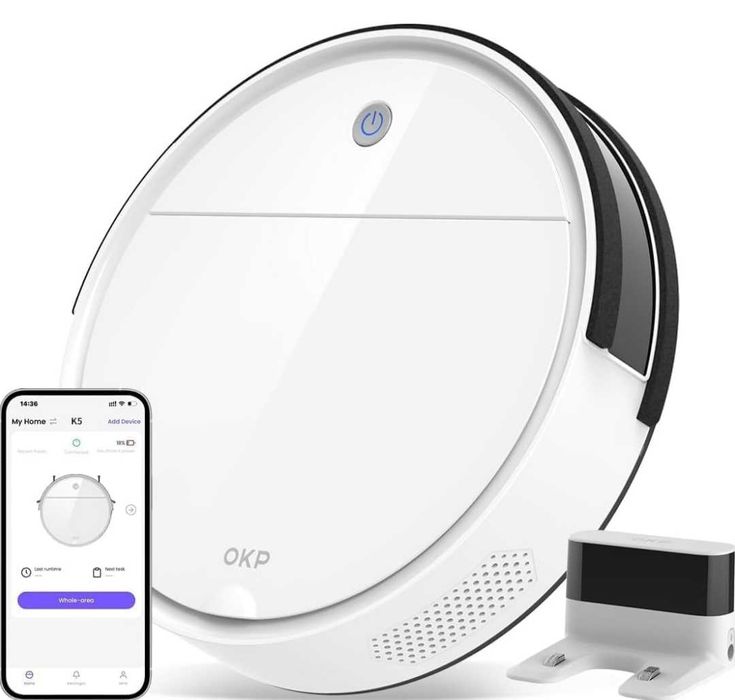 OKP Life K5 Робот прахосмукачка  Alexa/APP/Wi-Fi самозареждаща се нова