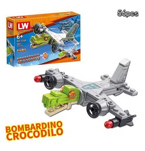 Joc tip Lego set Italian Brainrot Thung Sahur 8 figurine 518 piese