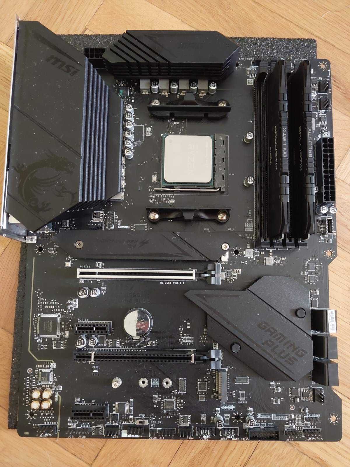 AMD Ryzen 7 5800X + MSI B550 Gaming Plus + 32GB 3200Mhz BallistiX