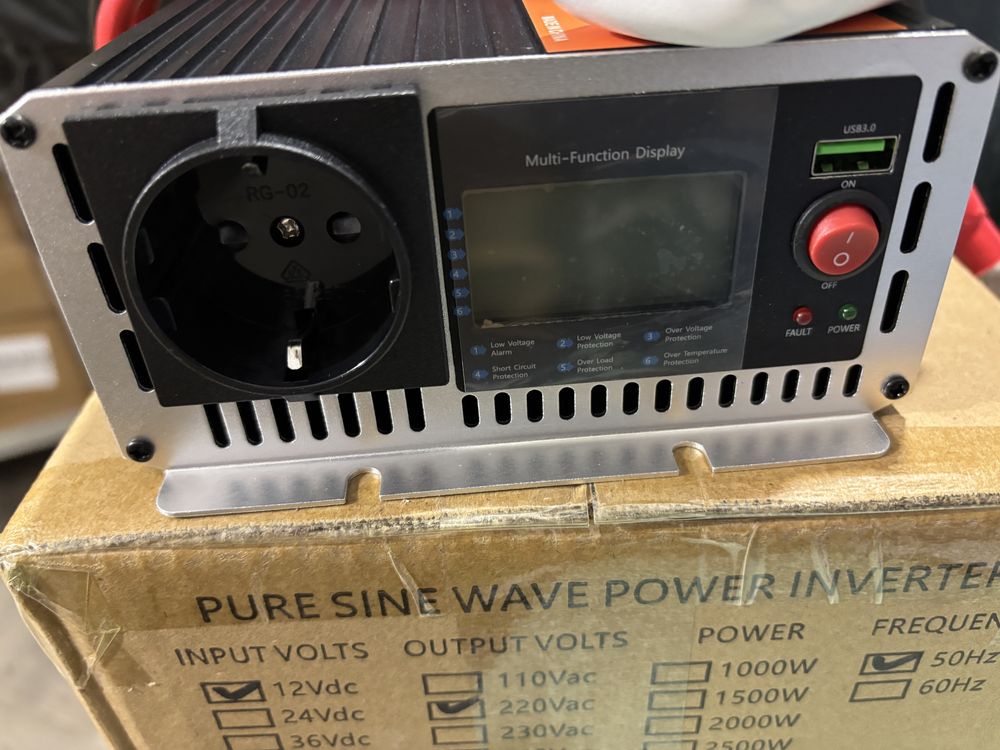 Инвертор преобразовател пълна чиста синусоида 12v/24v -  220v - 3000W