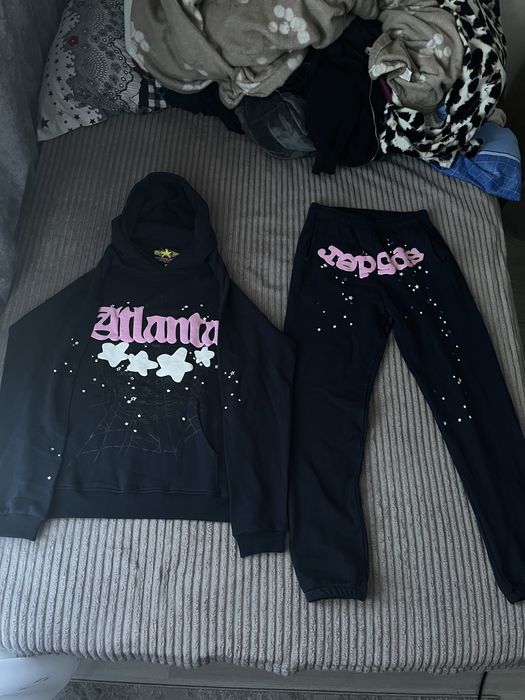 Compleu/tracksuit Sp5der Atlanta navy blue marimea L Nou