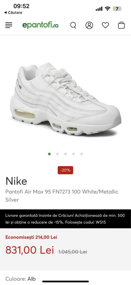 Nike Air Max 95 25,5 cm - marimea 40 femei