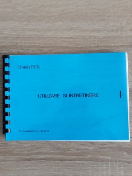 Manual tehnic de utilizare și întreținere ptr.Scuter HONDA PCX  125