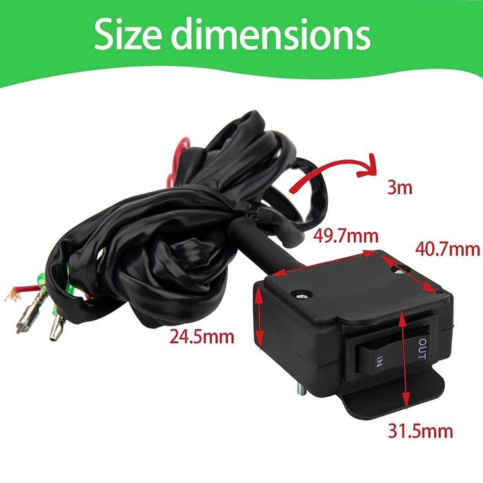 Telecomanda cu fir pentru troliu atv