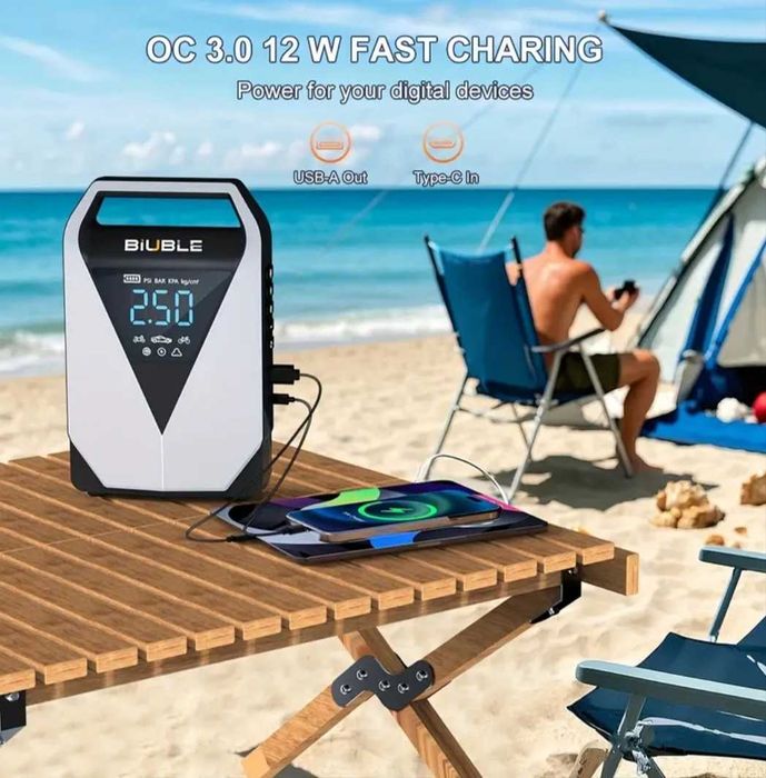 Мултифункционален Автомобилен Стартер LD12 8000A с Въздушен Компресор