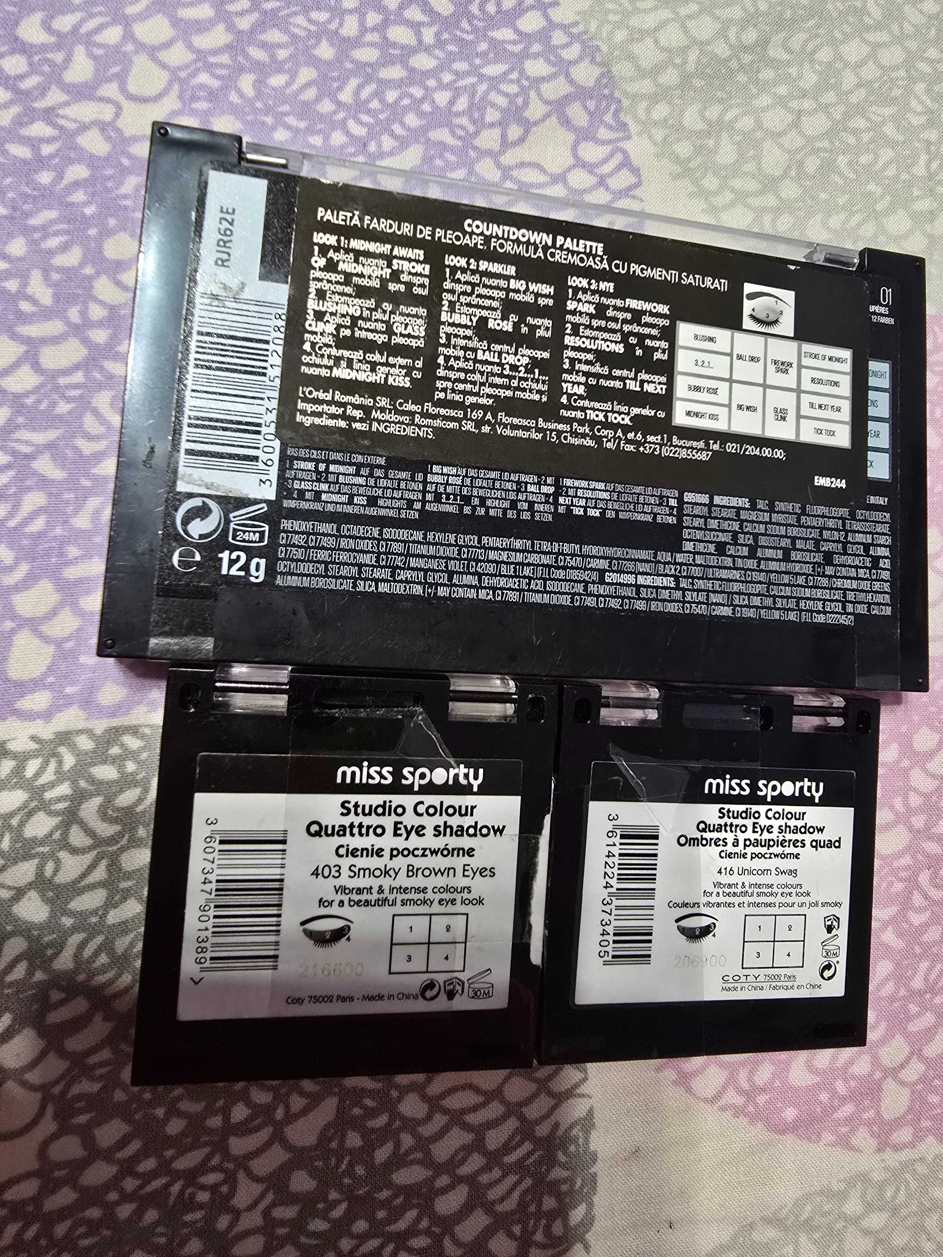 Paleta farduri ochi Maybelline si Miss Sporty noi sigilate