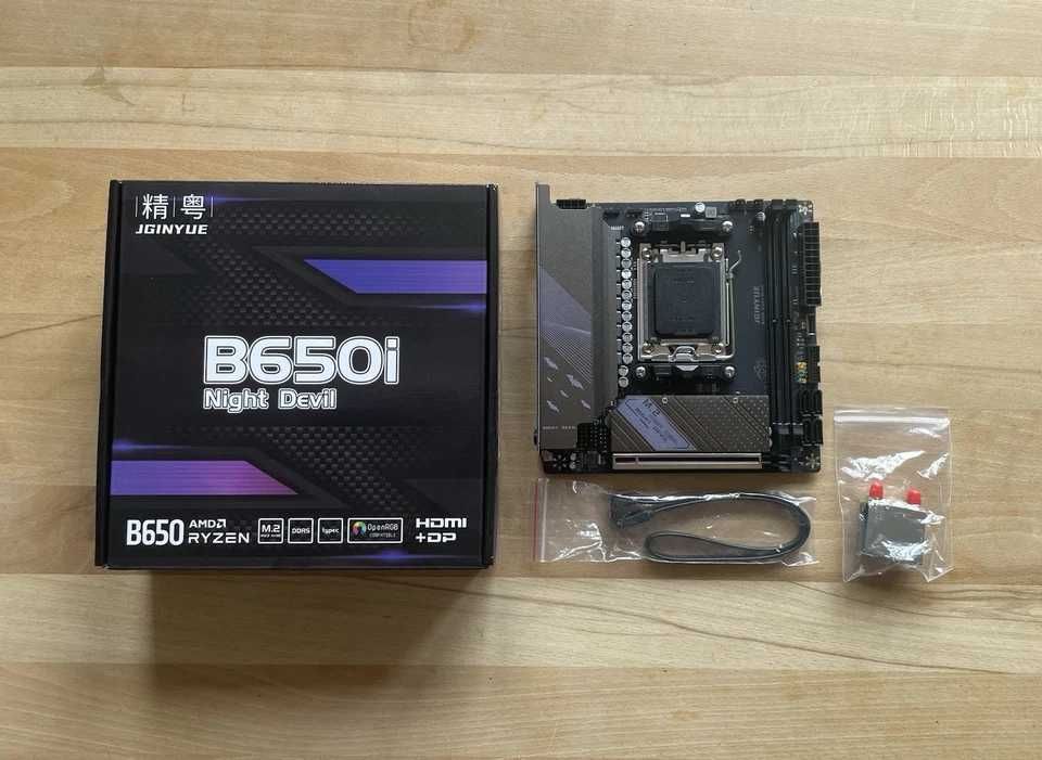 Дънна платка JGINYUE B650i Night Devil | AM5 Mini-ITX