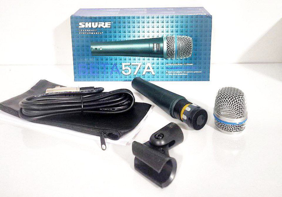 shure beta57a dynamic mikrofon kabellik