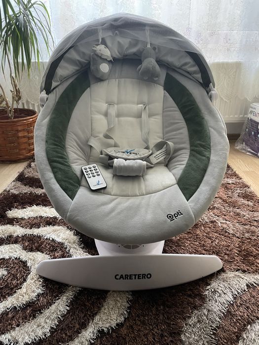 Leagan electric 360 Caretero Opti verde cu telecomanda