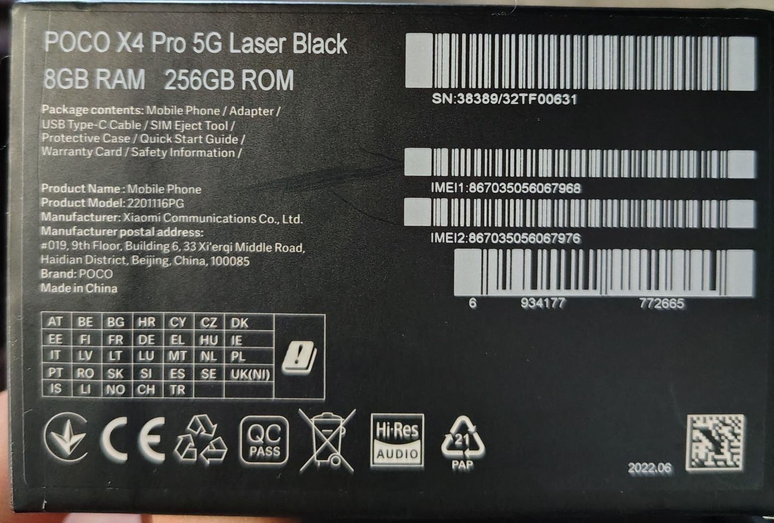 Xiaomi Poco X4 pro 8gb 256GB 5G