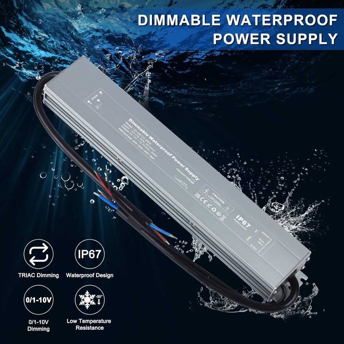 Driver LED 12V 200W Dimmabil IP67 Transformator Exterior