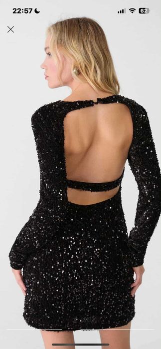 Нова-Черна парти рокля с пайети – Stradivarius, размер S, 44лв