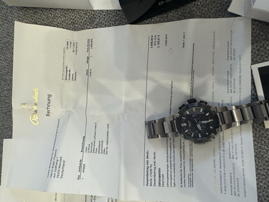 Ceas barbatesc G-Shock MR-G  Schimb cu Auto/Moto