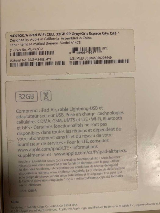 iPad Air Wi-Fi + Cellular 32 GB space grey