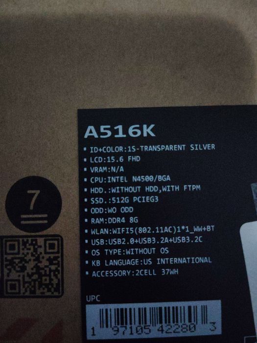 Asus vivobook x516Ka-A515