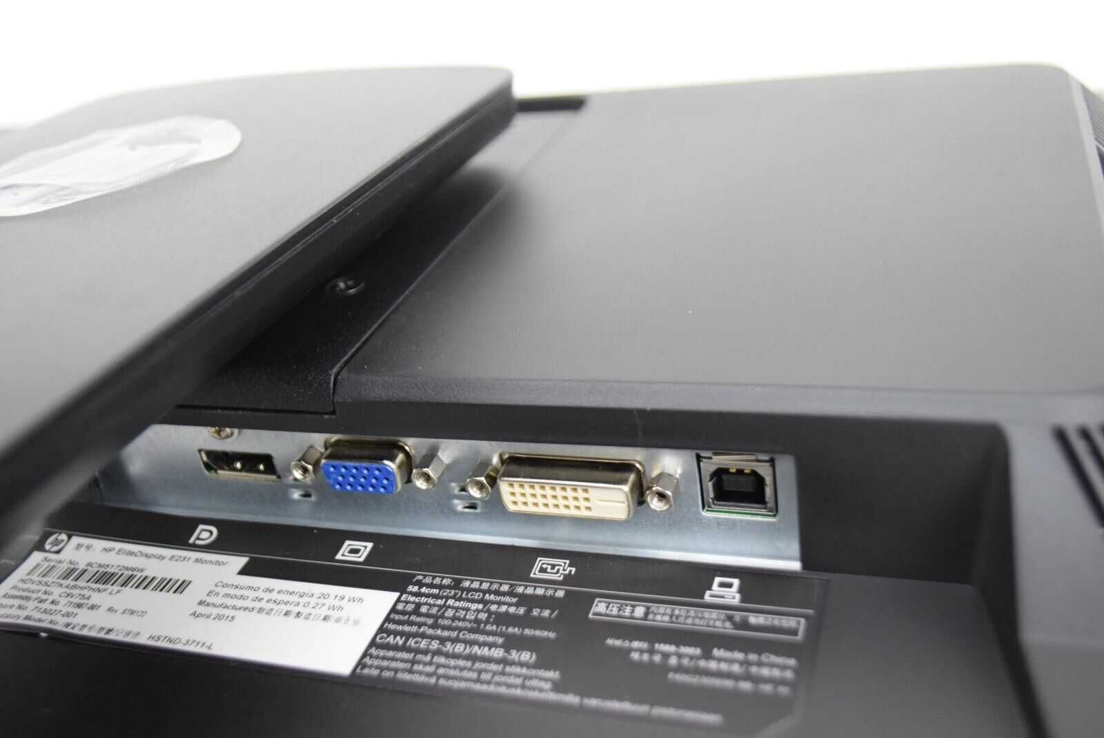 монитор HP E231 , 23" FHD/Display Port / DVI / VGA / USB HUB