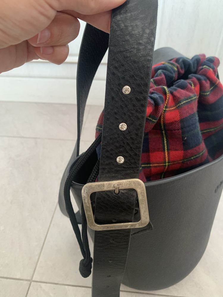 O bag Basket Дамска черна чанта