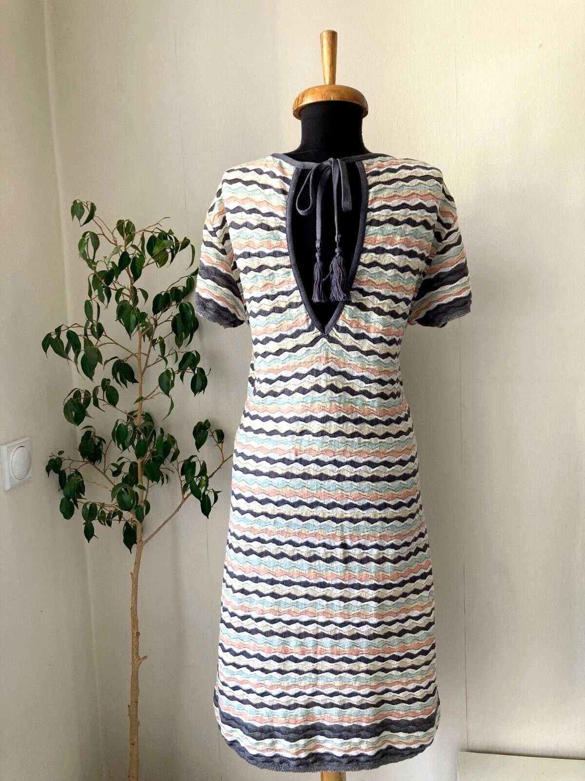 Missoni женска плетена рокля от памук и лен размер 42