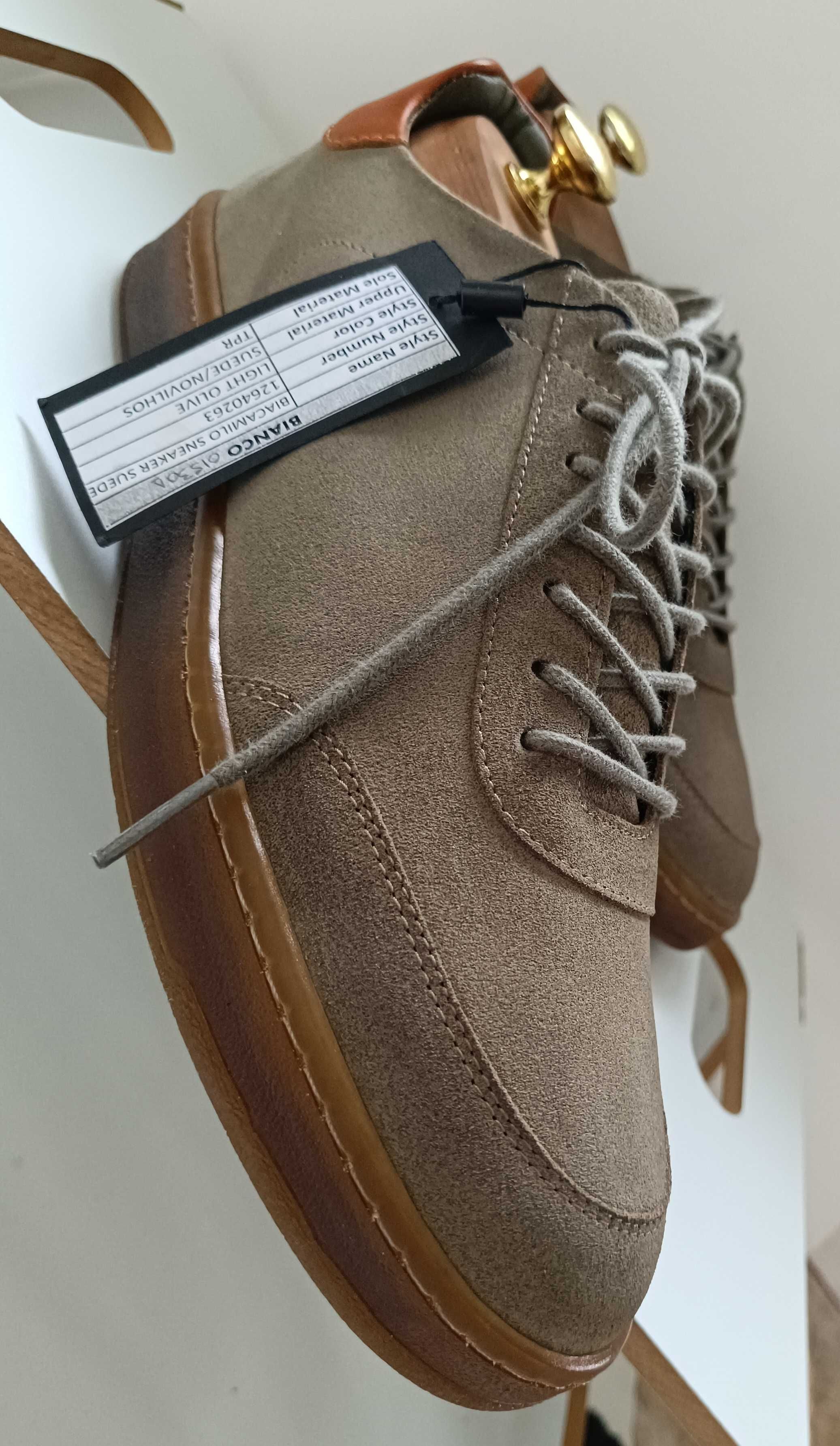 Pantofi sport casual 42 premium BIANCO NOI piele naturala moale