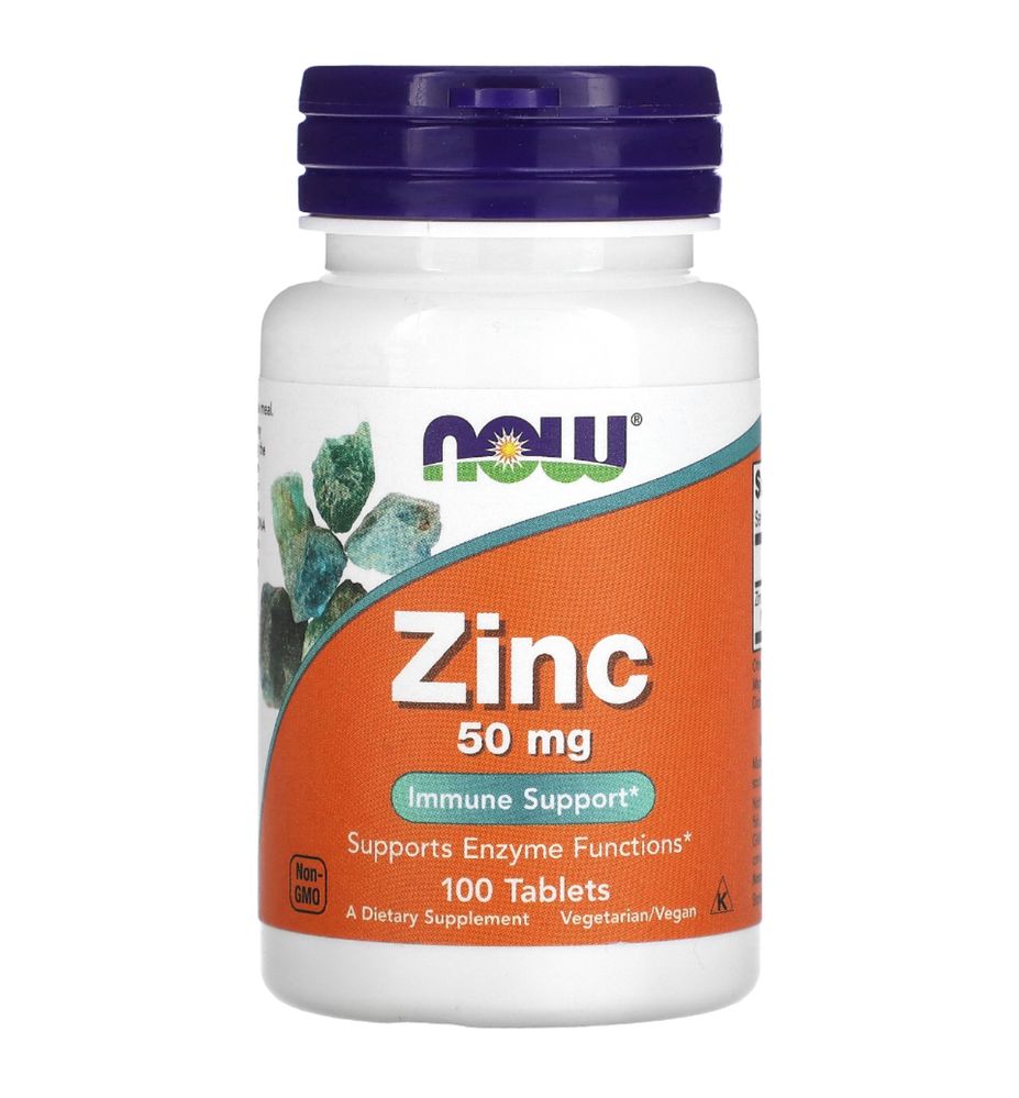 Now Foods Zinc 50 mg 100tablets