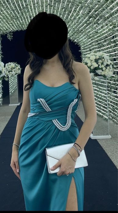 Rochie de ocazie (eleganta), turcoaz, marimea 40