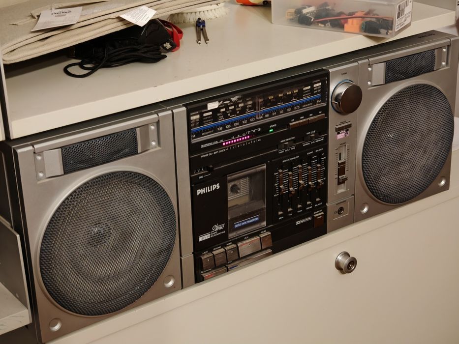 Vând casetofon Philips D8534 - 1986, stereo, Radio 4 benzi