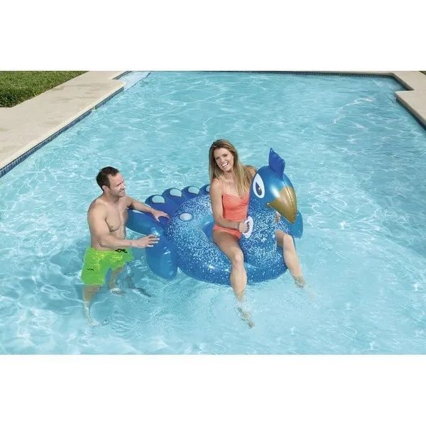 Bestway Голям Надуваем Паун 198x164см надуваема играчка за басейн море