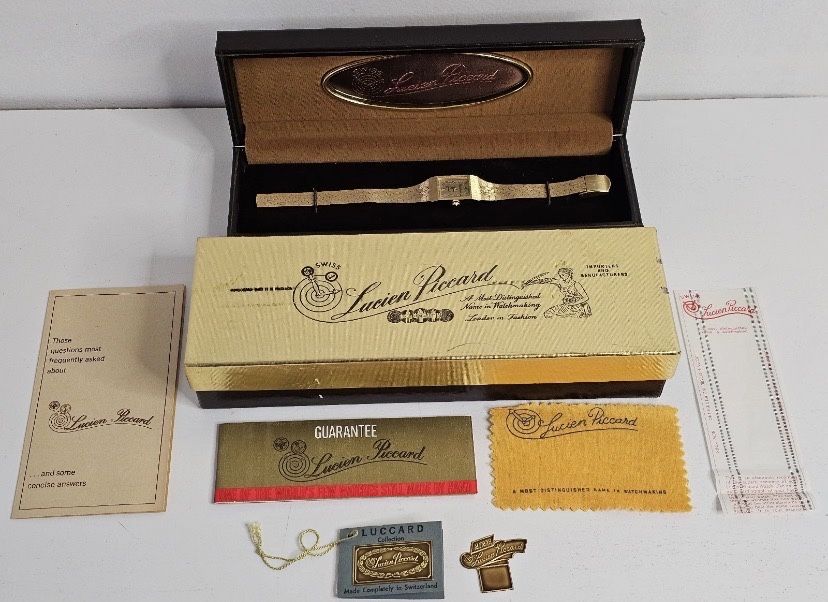 Винтажные женские наручные часы Lucien Piccard Giltron 17K