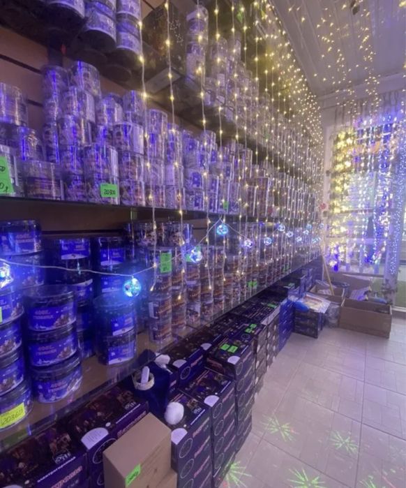 Уличные гирлянды, гирлянда, дождик, бахрома, дюролайт